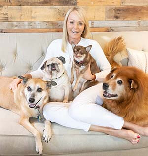 Letitia Frye with her pets