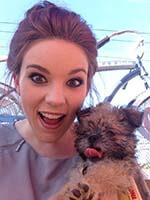 Sara Rowley with pet dog