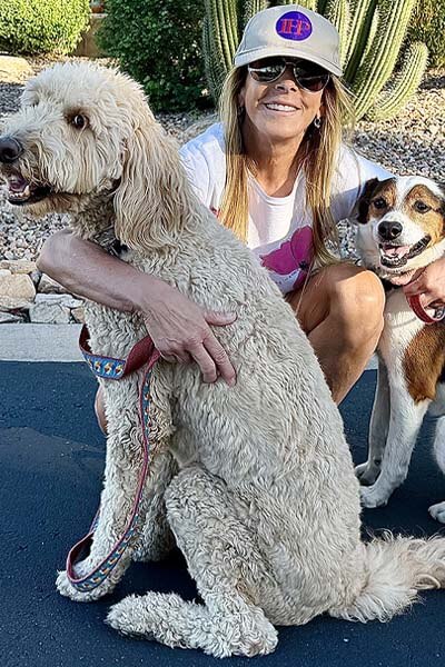 Sara Rowley with pet dog